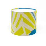 Yellow and Blue Linen Lampshade