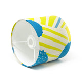 Yellow and Blue Linen Lampshade