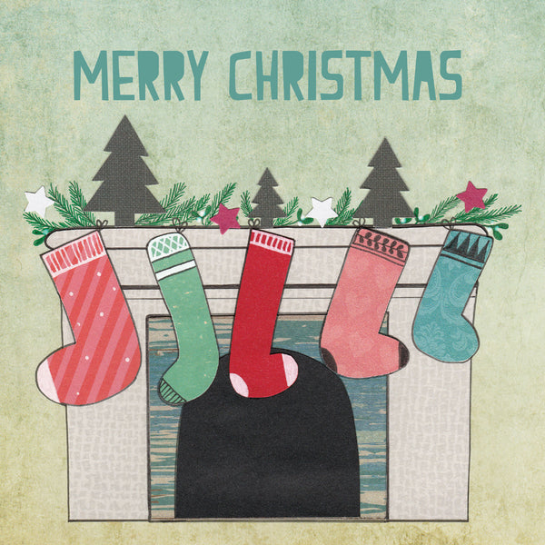 Christmas Stocking Greetings Card