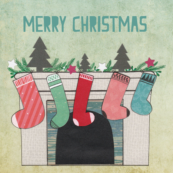 Christmas Stocking Greetings Card