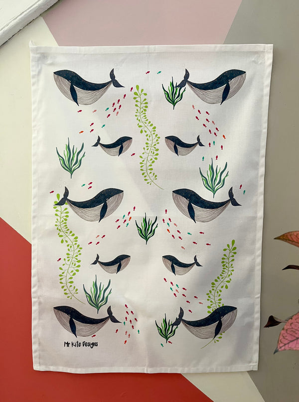 Whale Tea Towel
