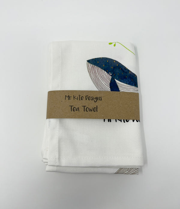Whale Tea Towel