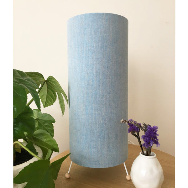 Cornflower Blue Irish Linen Table Lamp