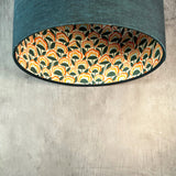 Dragonfly Linen and Retro Flower Lampshade