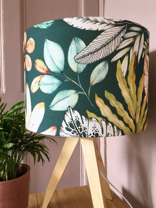 SALE Green Tropical Leaves Lampshade