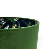 Green Velvet and Midnight Birds Lampshade