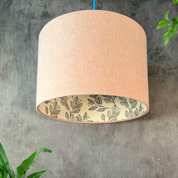 Peony Linen and Laurel Leaves Lampshade