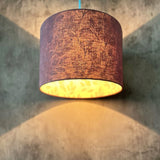 Plum Linen and Laurel Leaves Lampshade