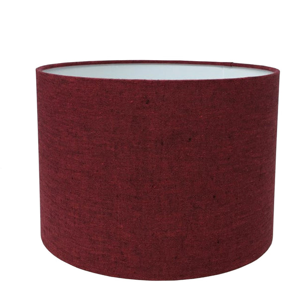 Dark Cherry Red Irish Linen Lampshade