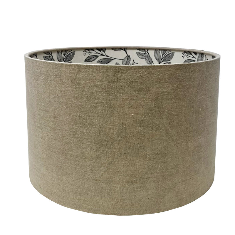 Sand Linen and Laurel Leaves Lampshade